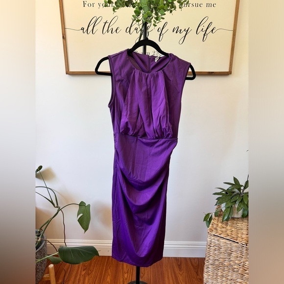 NWT GRACE KARIN Women's Ruched Bodycon Dress Summer Sleeveless Front Drape - Picture 2 of 8